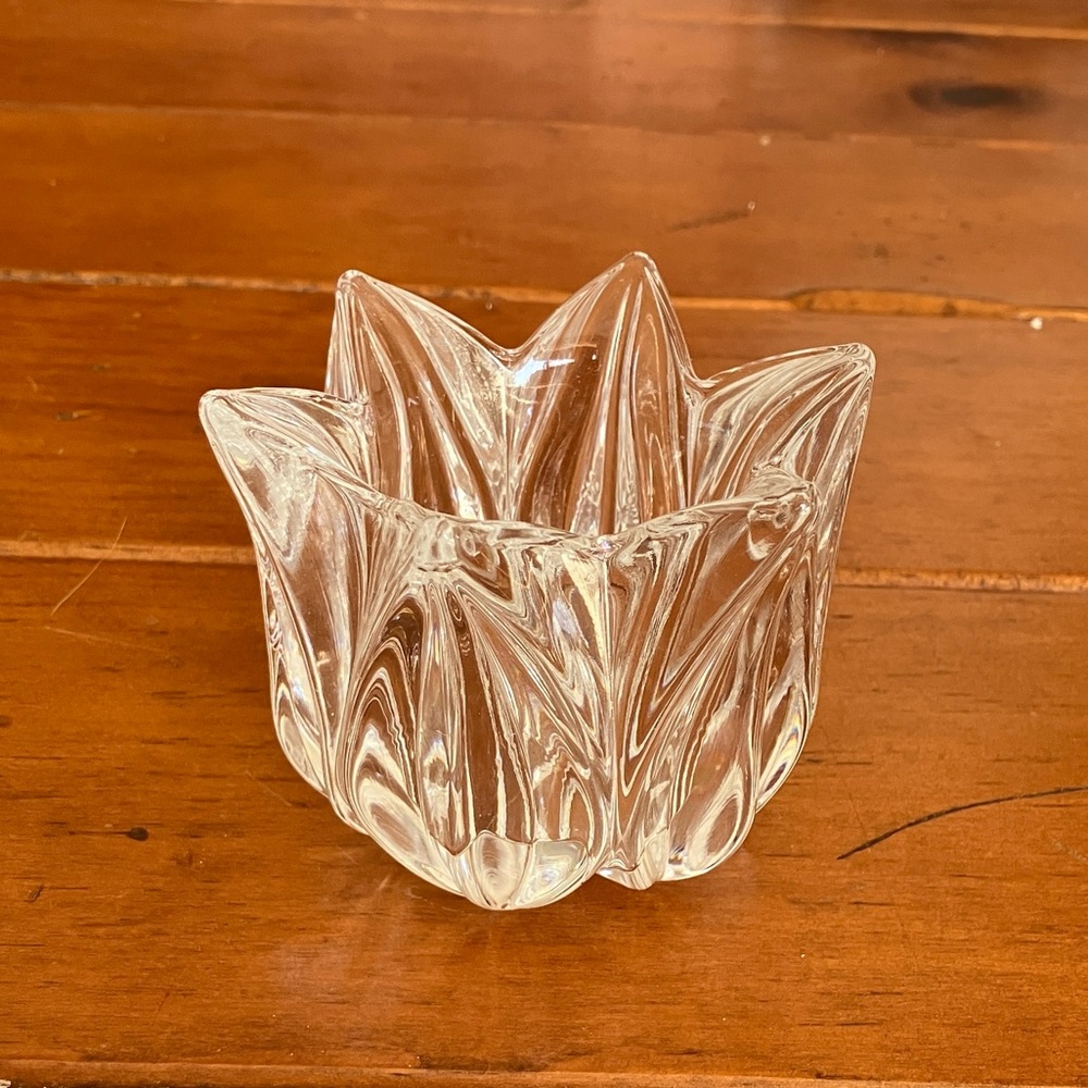 Kosta Boda Clear Crystal Tulip Candle Holder